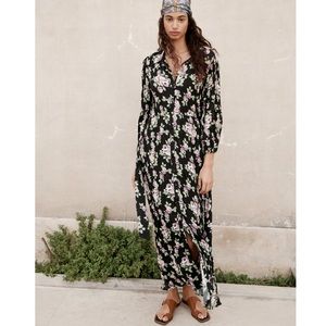 Zara floral printed midi dress